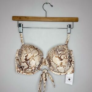 New Shade & Shore Snake Print Swim Top 36D